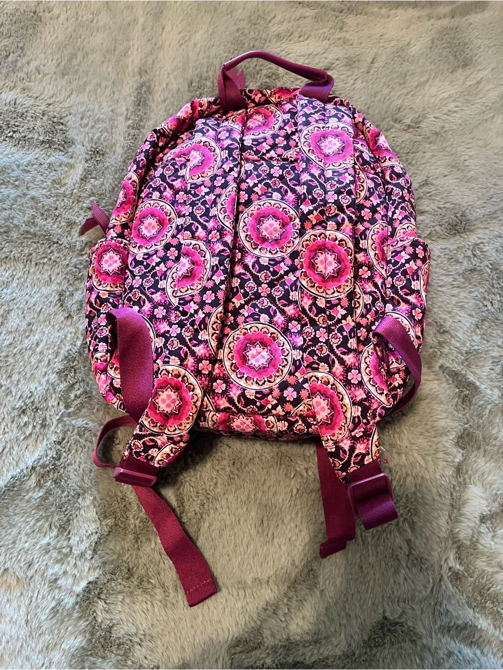 Vera Bradley Pink Floral Medallion Mini Backpack